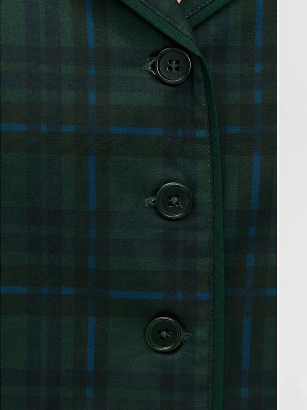 Reformation Plaid Pajama Set in Green and Blue - Picture 10 of 10